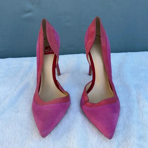 EUC Alexandre Birman Wavee Leather and Suede Pumps Size EU 40 - Picture 1 of 7